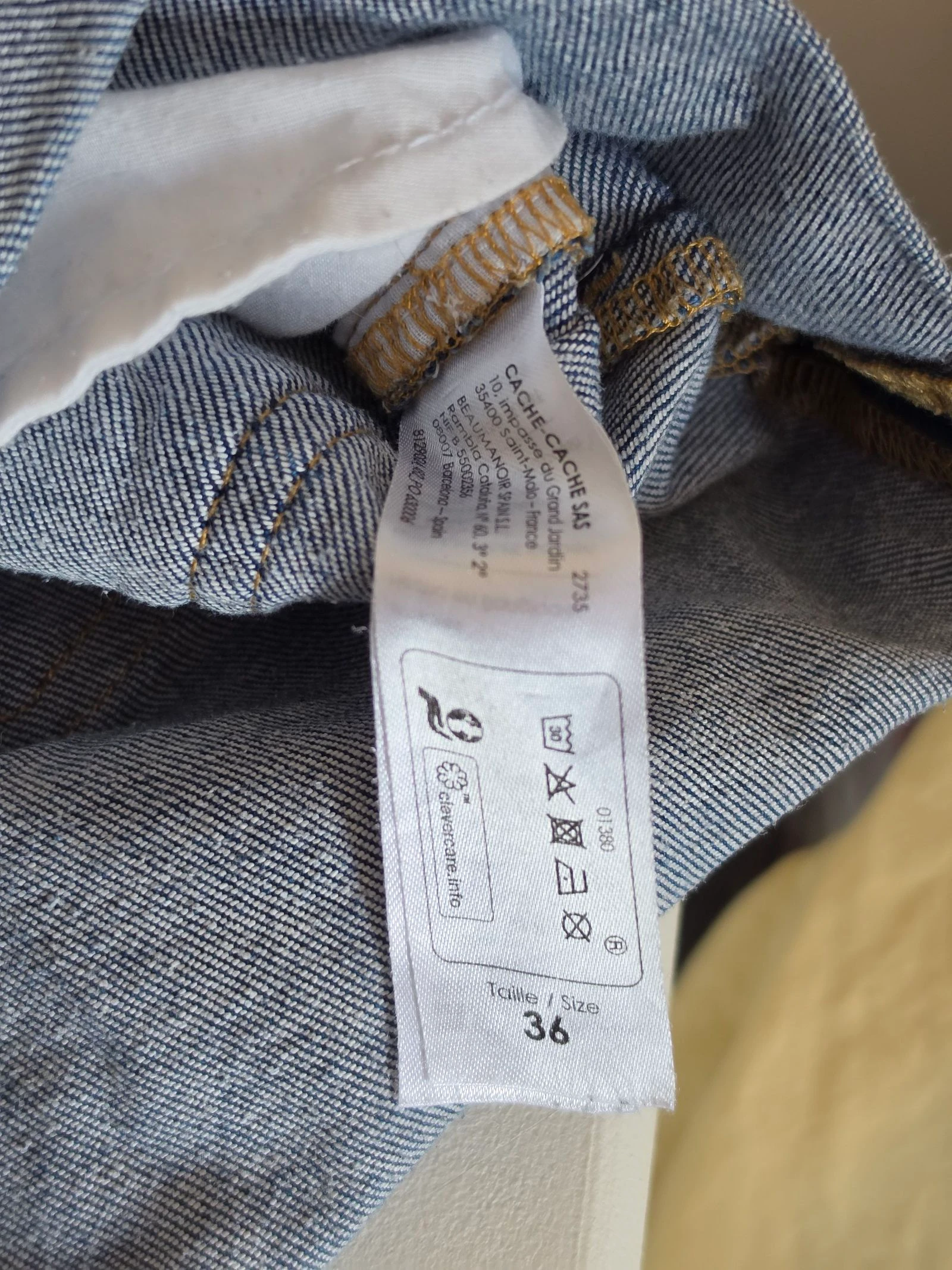 Short en jean brut Cache Cache - Taille 36 (S) - Revers bas – photo 4